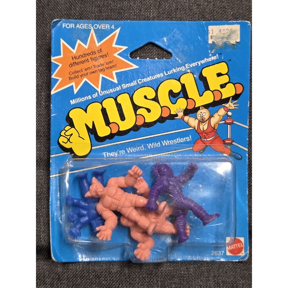 Vintage M.U.S.C.L.E. Men Action Figures By Mattel Four Pack 1985 Sealed Original